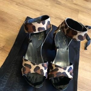 Pedro Garcia Leopard Sandal  36.5
